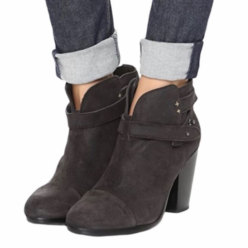 Rag & Bone Grey Suede Harrow Ankle Boot